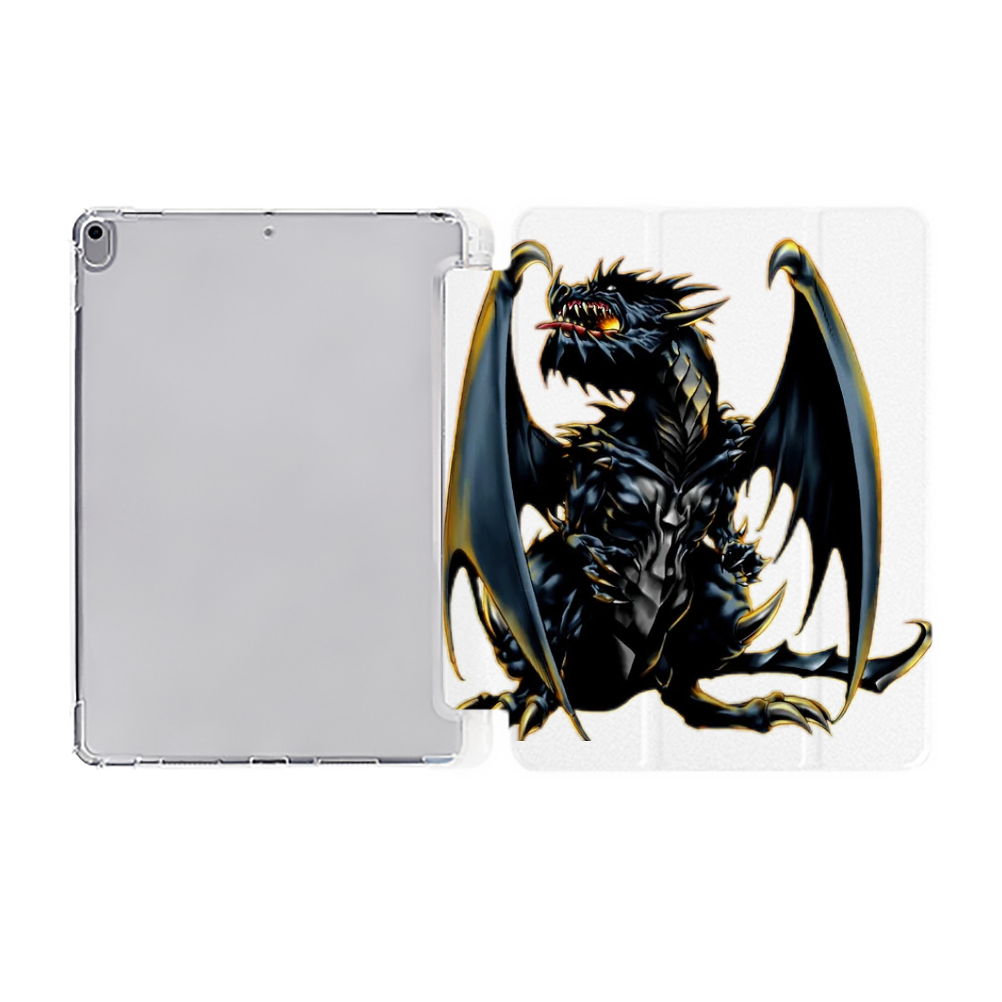 （画像用） 遊☆戯☆王 Yu-Gi-Oh! IPad ケース ペン収納付き 三つ折りスタンド PUレザー×シリコン 対応機種9.5/10.5/10.9インチ